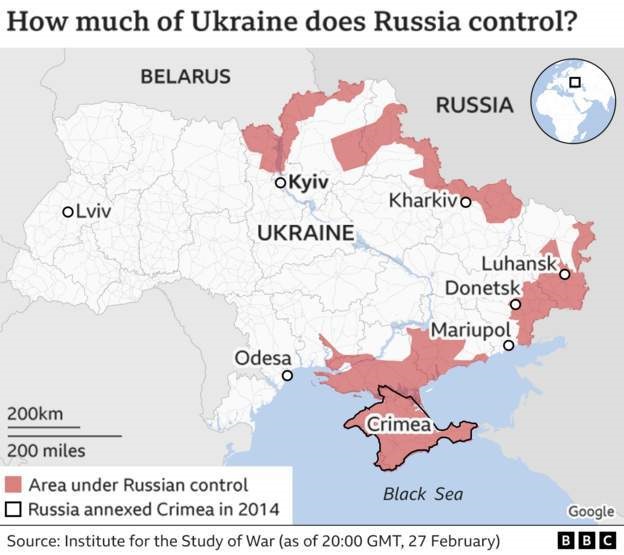 俄军在乌克兰的推进情况